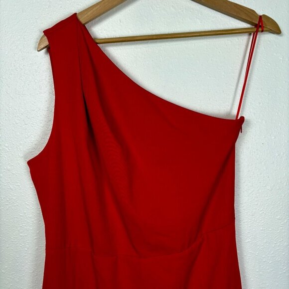 Sam Edelman NWT Cady One Shoulder Red Tiered Maxi Dress Size: 14 - Picture 5 of 11
